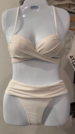 Cream Wrap Bikini Two-Piece Set