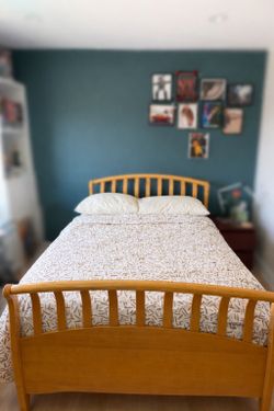 Full size Bed Frame + Mattress + Box Spring