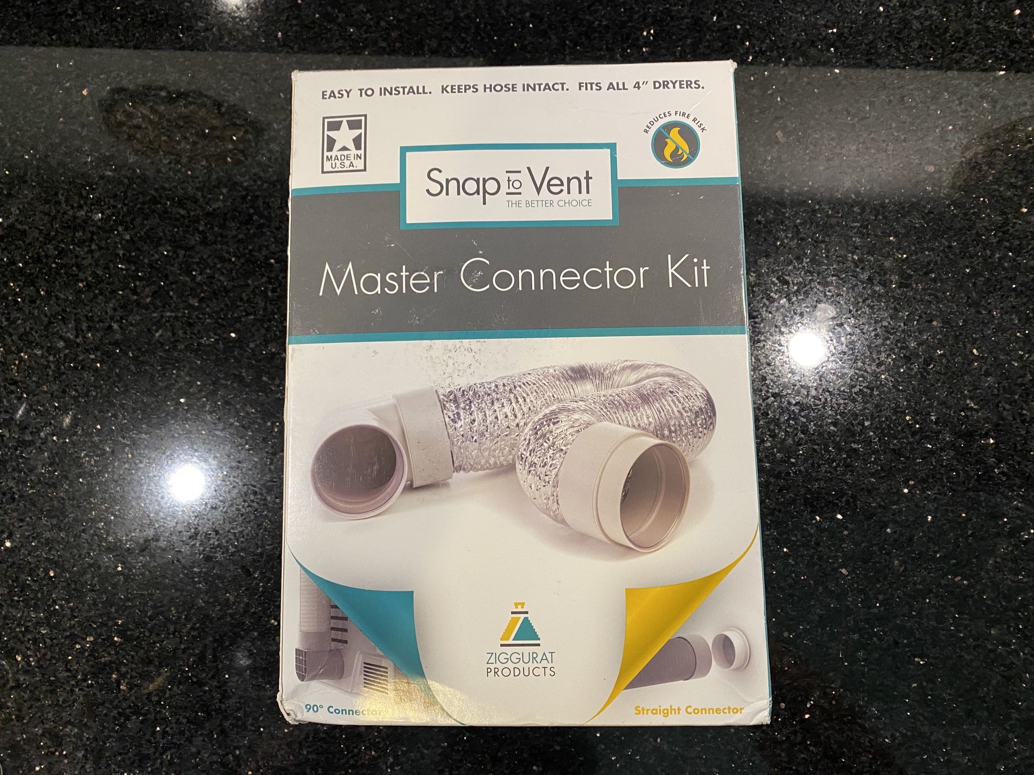 Snap to Vent Master Connector Kit Easy To Install Fits 4”-Dryers Air tight Seal