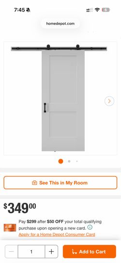 Mosinite sliding barn door brand new