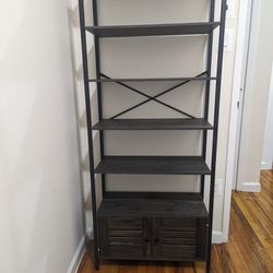 Charcoal Grey Storage Bookcase Bookshelf