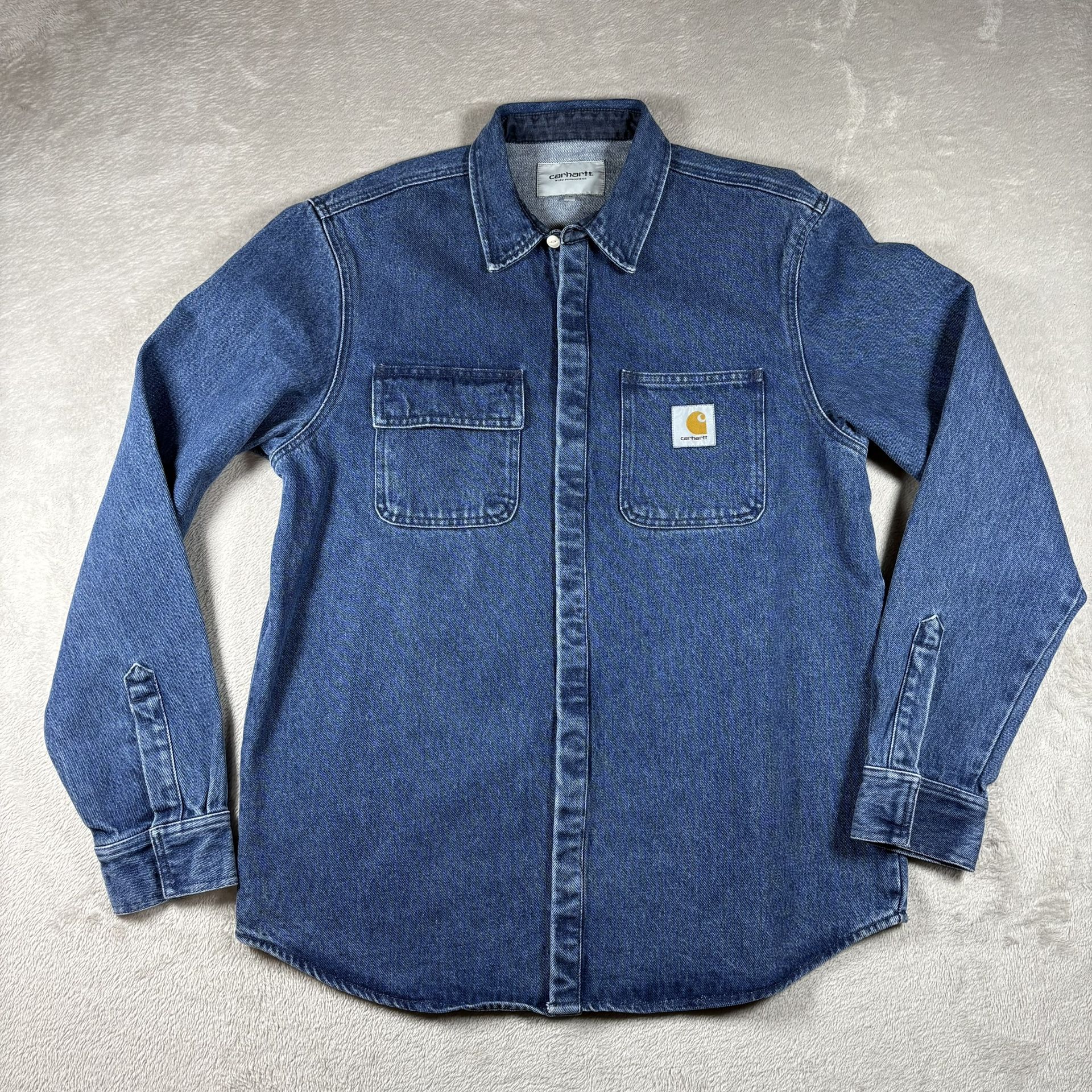 Carhartt WIP Salinac Denim Shirt Jacket Mens Size Medium Blue NEW #3303