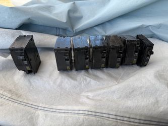 Square D Circuit Breakers Mixed Amp Lot of 7