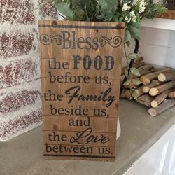Bless The Food Sign 