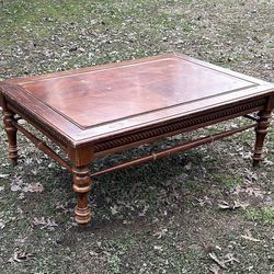 Large Wood And Veneer Coffee Table