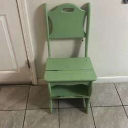 Wooden Folded Stepping Ladder / Chair 