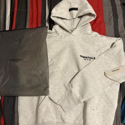 Essentials Light Oatmeal Hoodie Size Small 