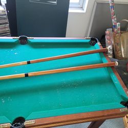 Pool Table 48" With Balls Pool Stick Multifunction