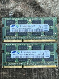 Samsung 2GB 2Rx8 PC3-10600S DDR3-1333MHz Laptop Memory M471B5673FH0-CF8