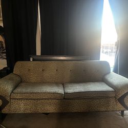 1950s Leopard Couch And Chair