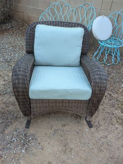 Wicker Resin Rocking Chair