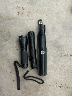 3 Flashlights with Belt Holster