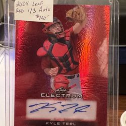 2024 Leaf Electrum Kyle Teel (Red). Auto. 1/3
