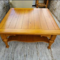 42 INCH EOODEN COFFEE TABLE