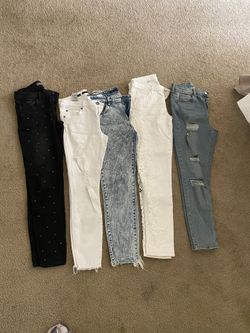 5 pieces women jeans size 25,26