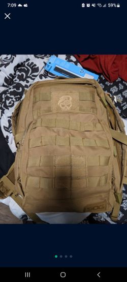Tan Hiking Bag.