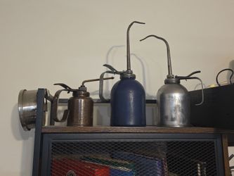 Vintage Metal Oil Cans Set of 3