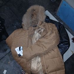LAUREN RALPH LAUREN  BEIGE Goose DOWN Puffer 