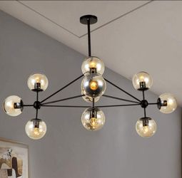 Warehouse of Tiffany CY-DD-309-10 Enthen 10 Orb Black Includes Light Bulbs Chandelier,BRAND NEW