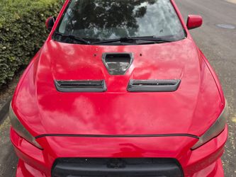 2014 2015 2012 2011 2008 Mitsubishi lancer evolution evo x Oem red hood carbon scoops
