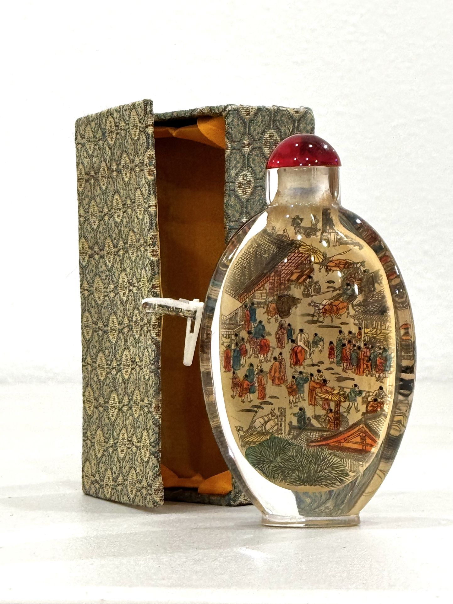Chinese “Neihua” Reverse Painting Inside a snuff bottle