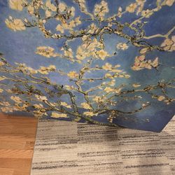 Van Gogh Almond Blossoms Mounted Canvas. Large!