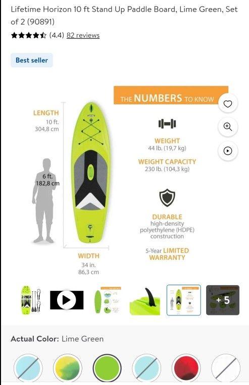 Lifetime Horizon 10 ft Stand Up Paddle Board 1 for $350