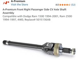 A-Premium Front Right Passenger Side CV Axle Shaft Assembly