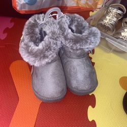 girl toddler grey winter boots 