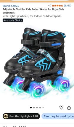 Adjustable little kids roller skates