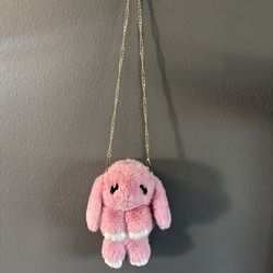 Pink Fluffy Bunny Purse/Backpack