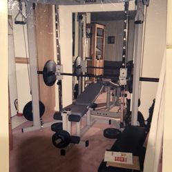 Olympic Gym Set Cable Pulls Rack Squats