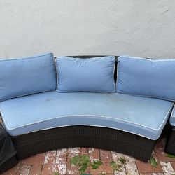 Frontgate Pasadena II 1-piece. Modular Sofa Set in Bronze Wicker