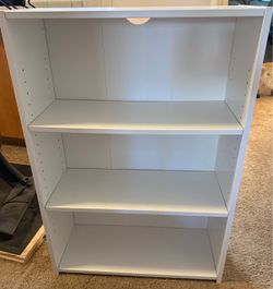 White bookshelf