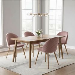 Glass Dining Table Set – 6 Chairs – Seats up to 8 – Must Sell