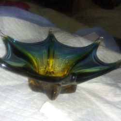 glass sculptural bowl