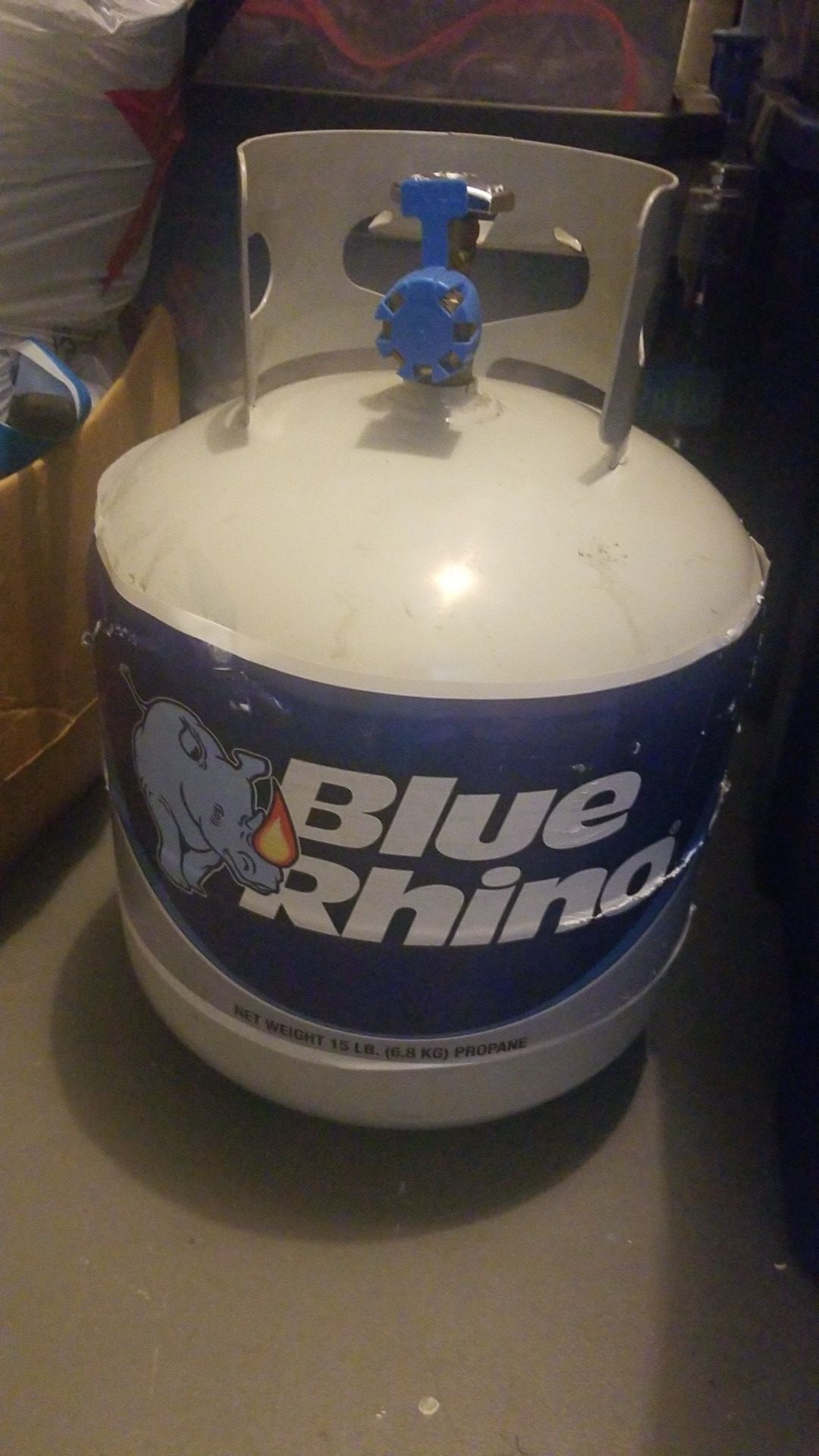 Propane tank with full refilled