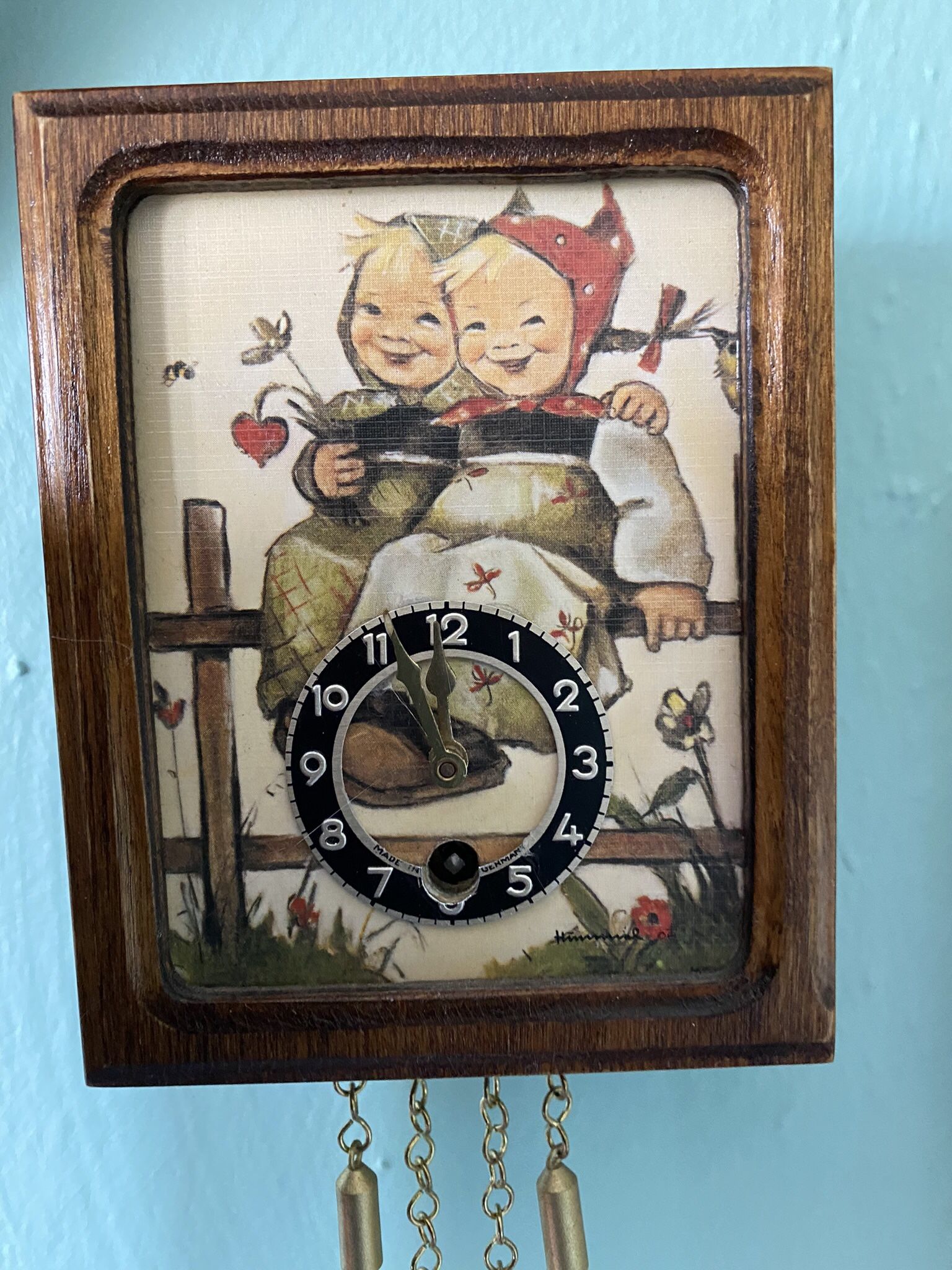Beautiful Small German Hummel Wall Clock