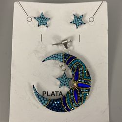 Blue moon Pendant Set