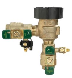 1 in. Bronze Anti-Siphon Pressure Vacuum Breaker with Quarter Turn Shutoffs and Tee Handles, Freeze Sensor