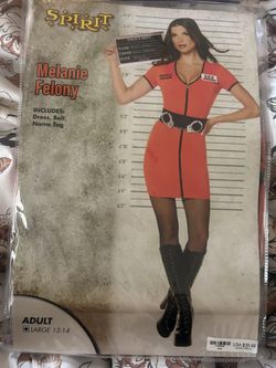 Melanie Felony Convict Costume- Brand New
