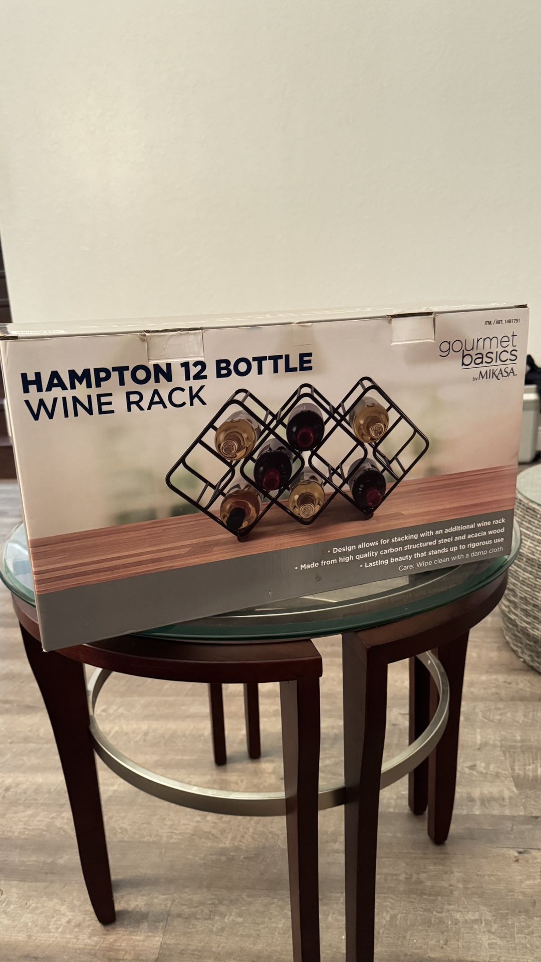 Gourmet basics By Mikasa Hampton 12 bottle Wine Rack
