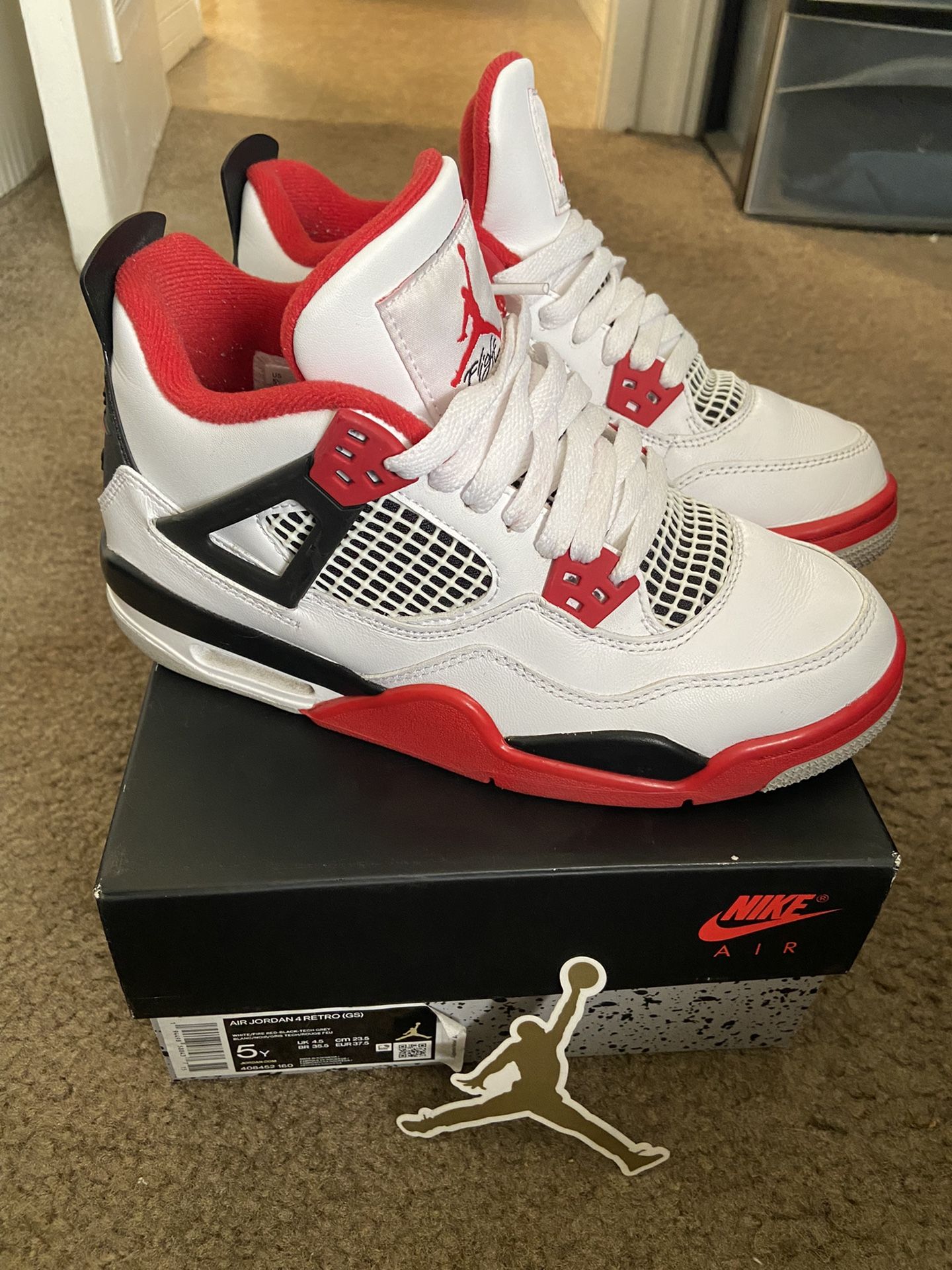 Jordan 4 Retro 2020 Fire Red GS 5Y