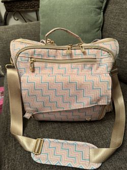 Pink And Blue Diaper Bag 