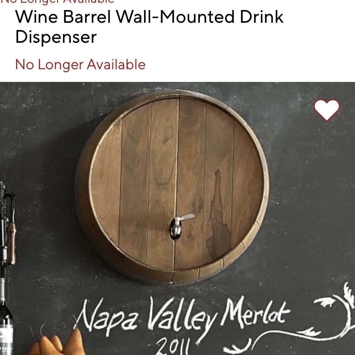 Pottery Barn Wine Barrel Dispenser for Sale in Temecula CA OfferUp