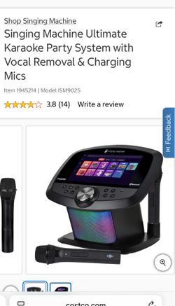 Singing Machine Ultimate Karaoke Party System with Vocal Removal & Charging Mics