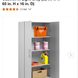 Prepac
Wood Freestanding Garage Cabinet in Light Gray (32 in. W x 65 in. H x 16 in. D)