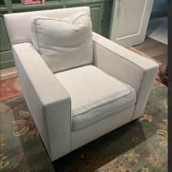 Pottery Barn, Comfort Square Arm Chair PB White I Paid $2000