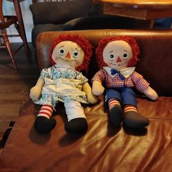Dolls-Raggetty Ann & Andy - 16" Tall 