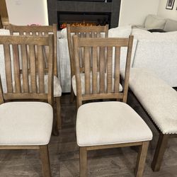 4 Dinning Chairs + Bench 